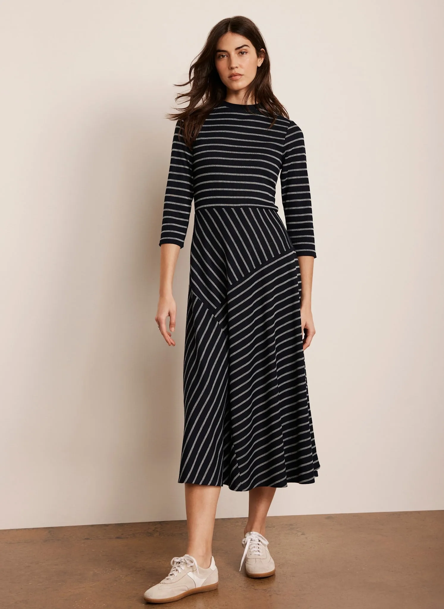 Navy Striped Midi Dress sold by Mint Velvet product image thumbnail 5
