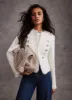 Cream Boucle Military Jacket sold by Mint Velvet