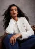Cream Boucle Military Jacket sold by Mint Velvet