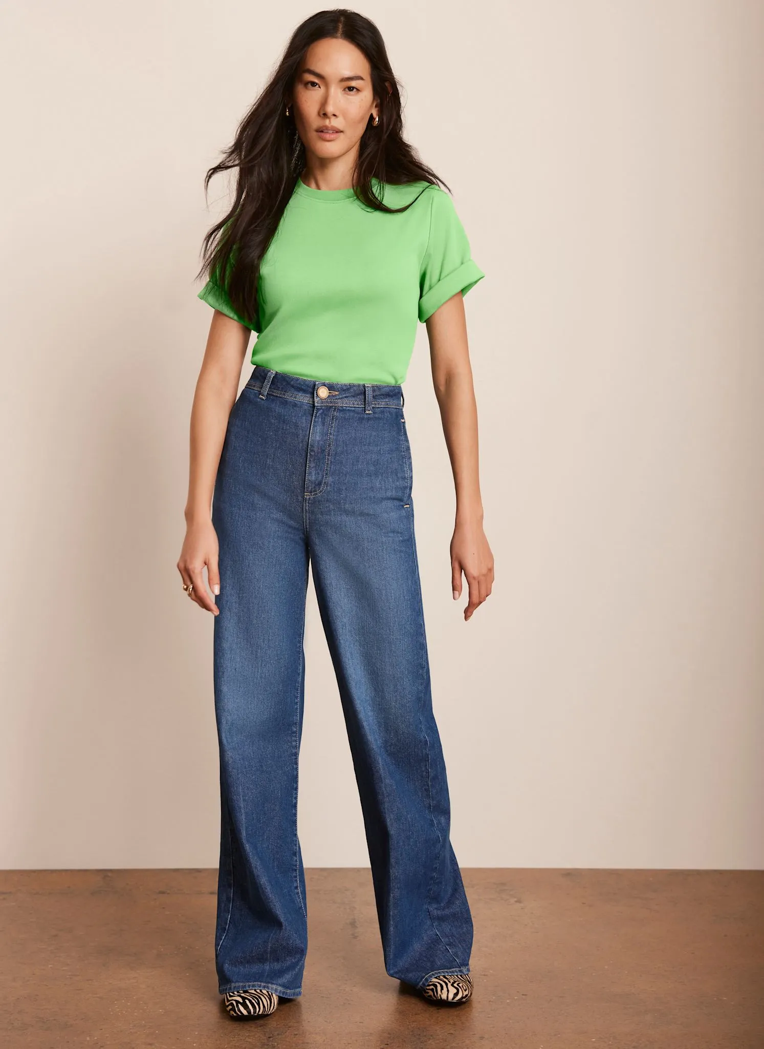 Green Ultimate Cotton T-Shirt sold by Mint Velvet product image thumbnail 3