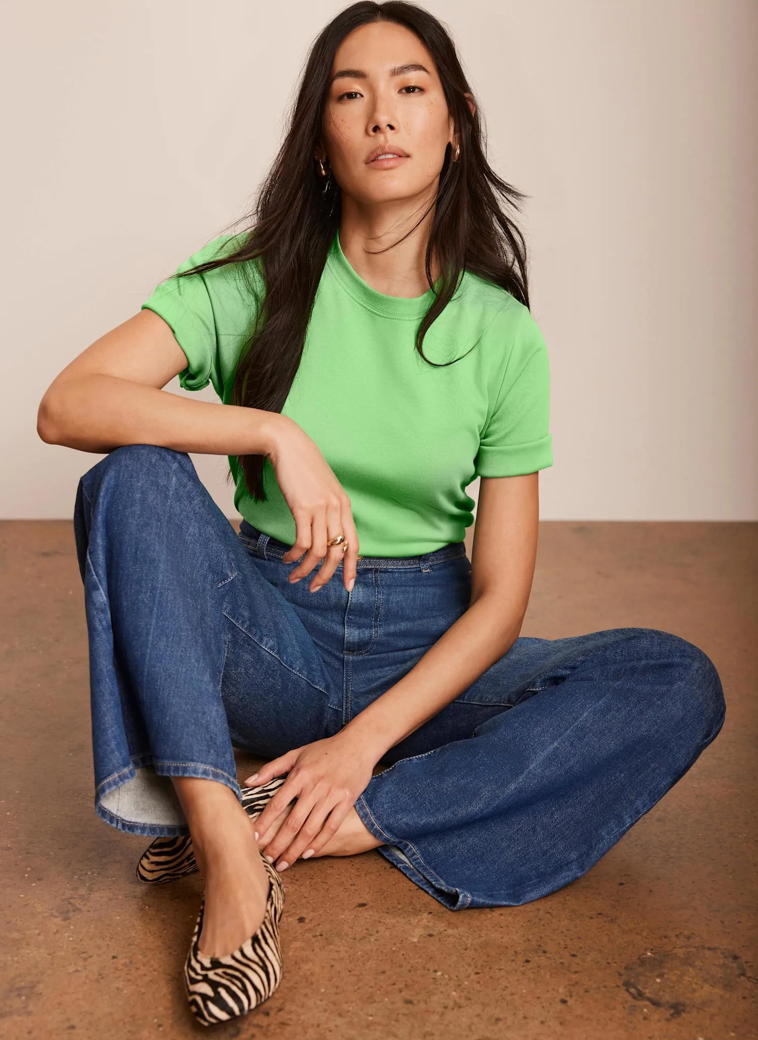 Green Ultimate Cotton T-Shirt sold by Mint Velvet product image thumbnail 4