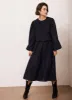 Navy Broderie Midi Skirt sold by Mint Velvet