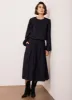Navy Broderie Midi Skirt sold by Mint Velvet
