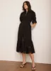 Black Broderie Midi Dress sold by Mint Velvet