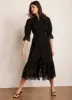 Black Broderie Midi Dress sold by Mint Velvet