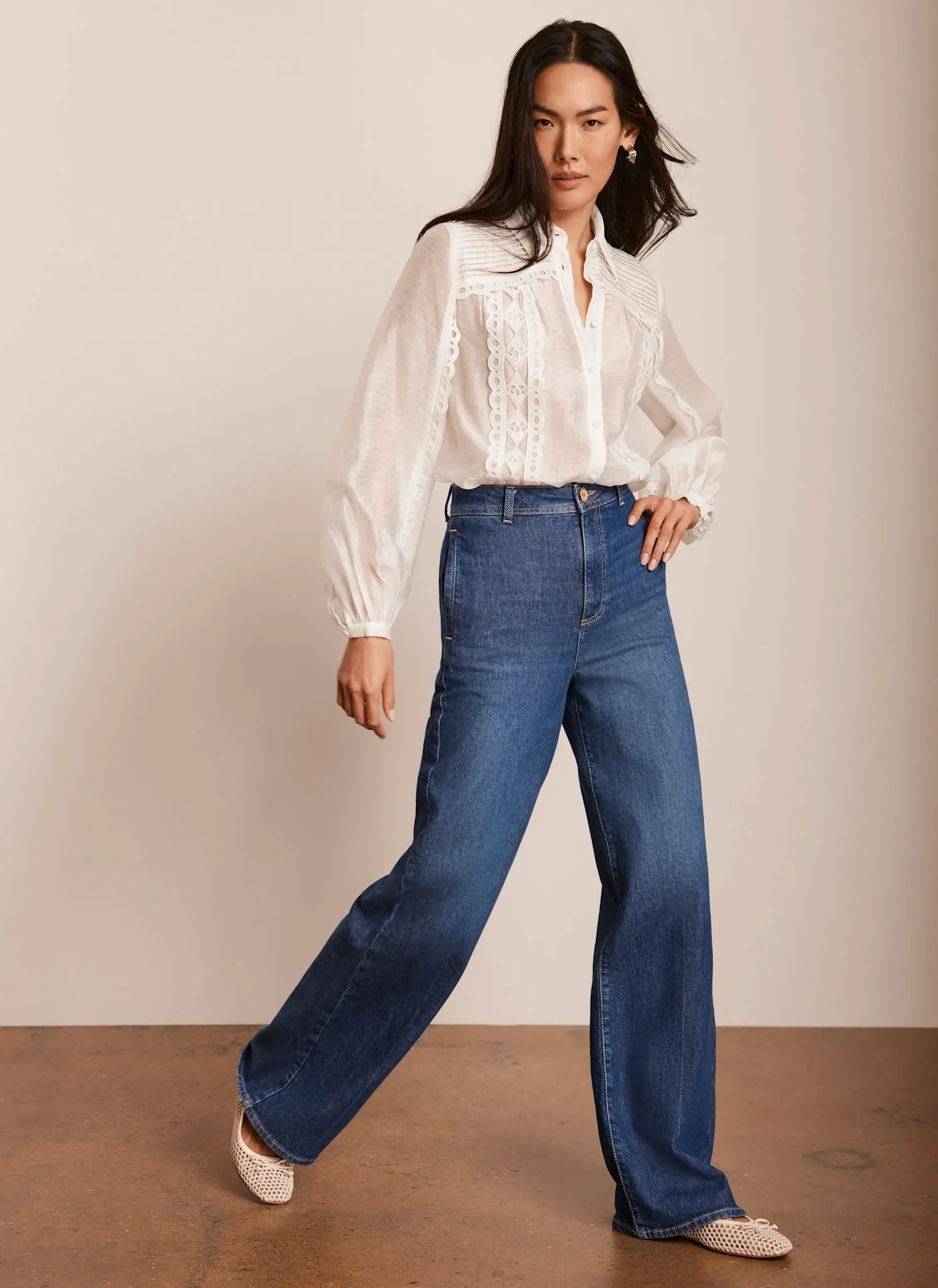 Indigo Wash Wide Jeans sold by Mint Velvet product image thumbnail 2