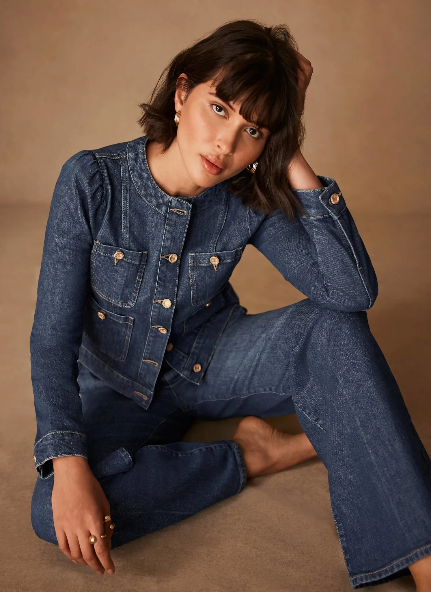 Indigo Denim Cropped Jacket sold by Mint Velvet product image thumbnail 2