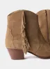 Frankie Neutral Suede Fringe Ankle Boots sold by Mint Velvet