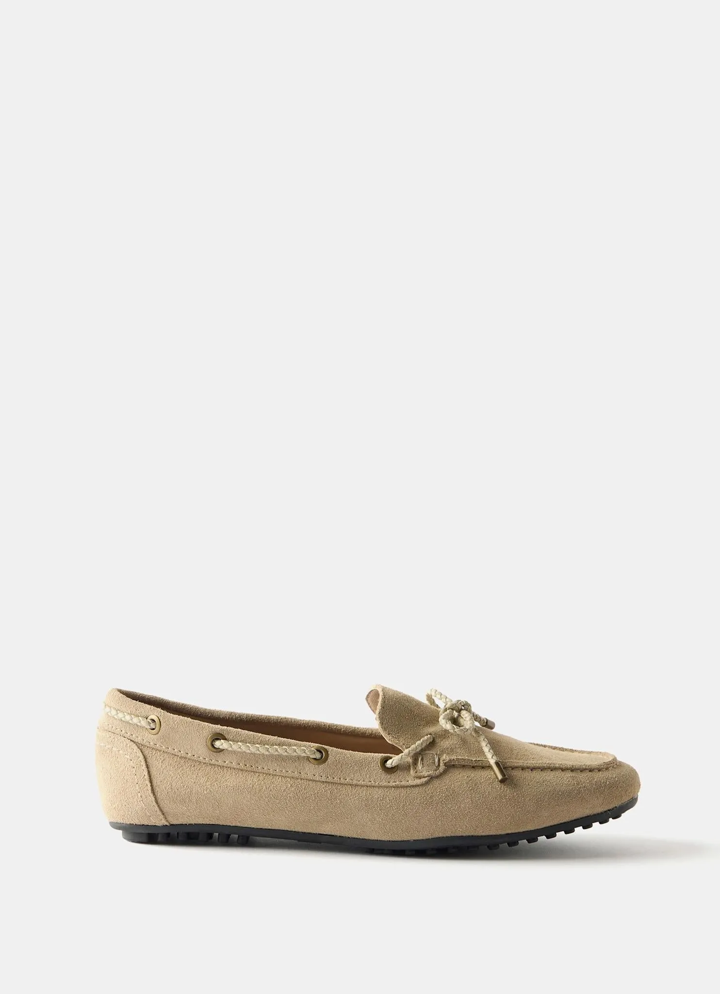 Sally Neutral Suede Deck Shoes sold by Mint Velvet product image thumbnail 2