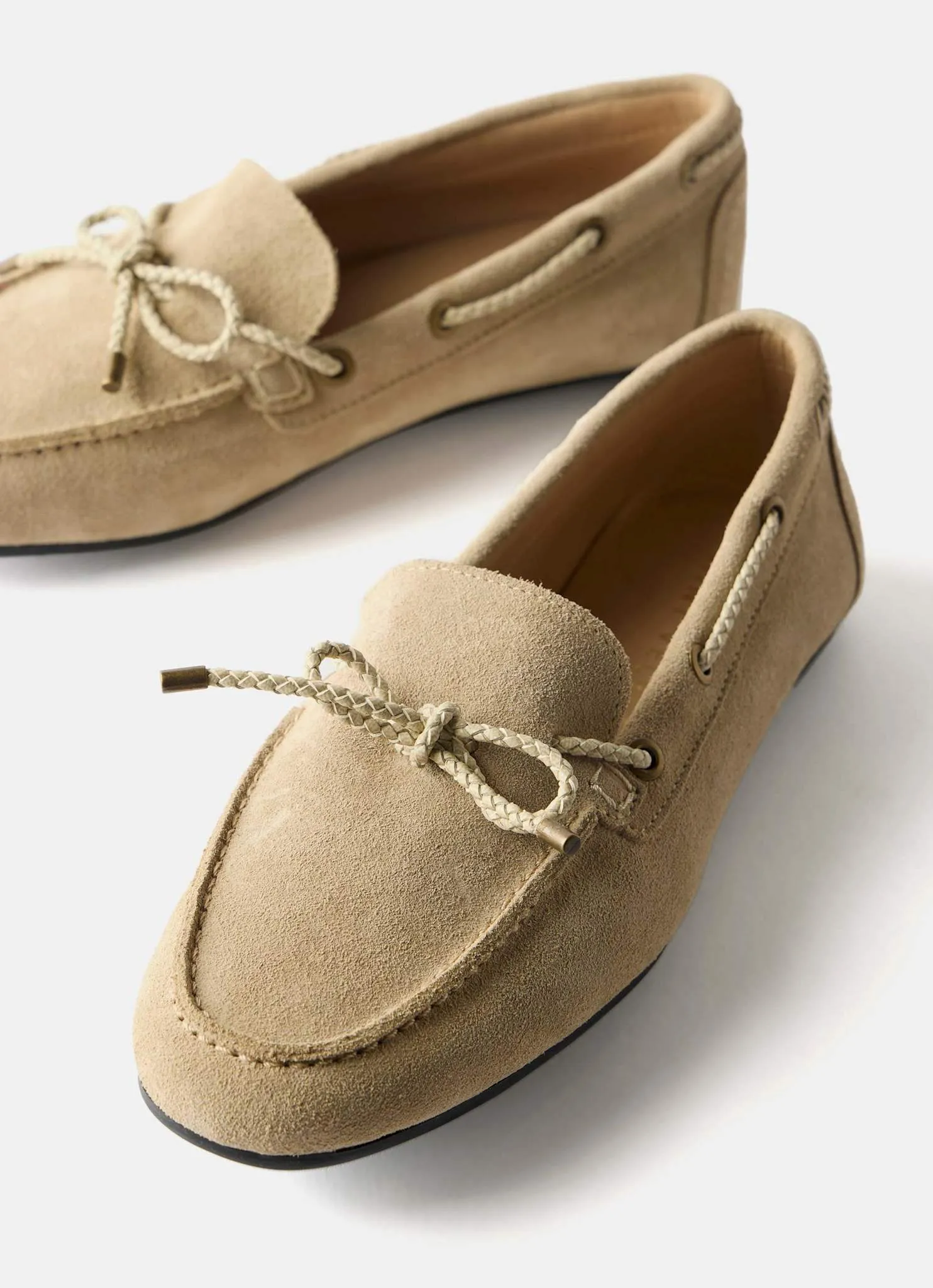 Sally Neutral Suede Deck Shoes sold by Mint Velvet product image thumbnail 5