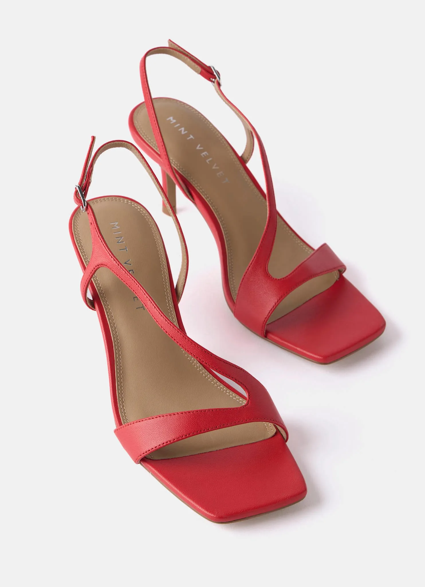 Fox Red Leather Strappy Kitten Heels sold by Mint Velvet product image thumbnail 3