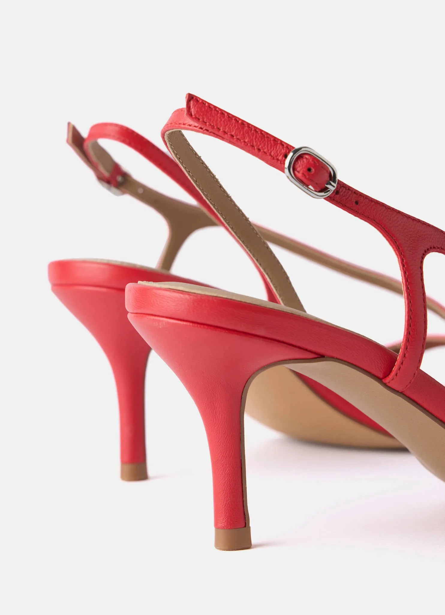 Fox Red Leather Strappy Kitten Heels sold by Mint Velvet product image thumbnail 4