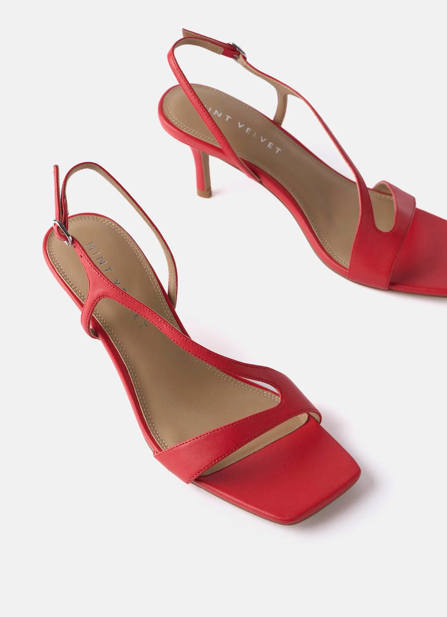 Fox Red Leather Strappy Kitten Heels sold by Mint Velvet product image thumbnail 5