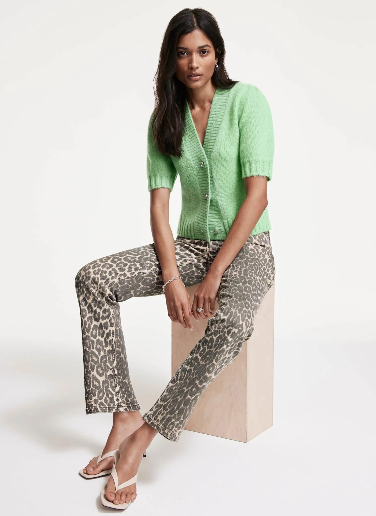 Green Short Sleeve Cardigan sold by Mint Velvet product image thumbnail 5