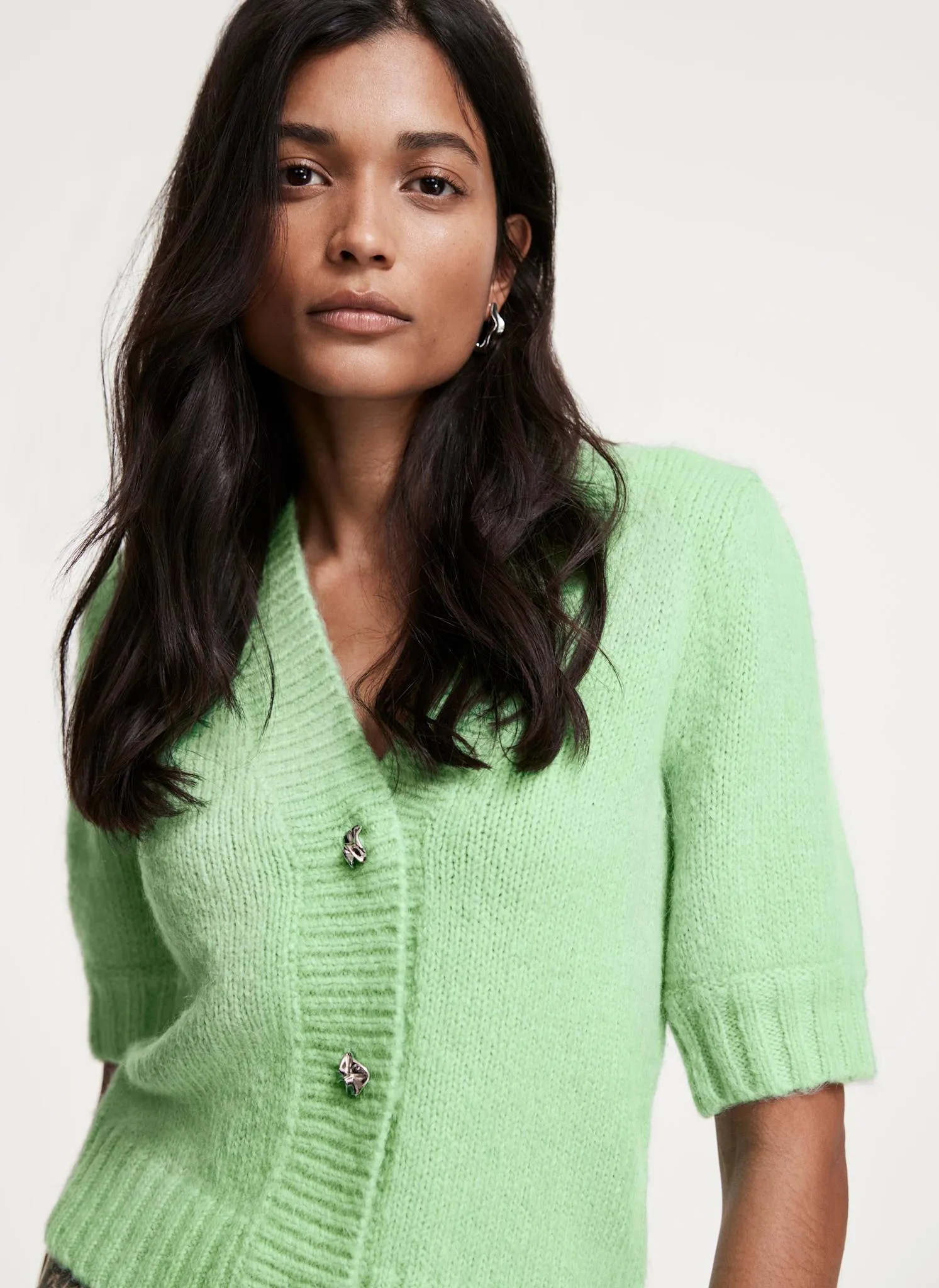 Green Short Sleeve Cardigan sold by Mint Velvet product image thumbnail 2