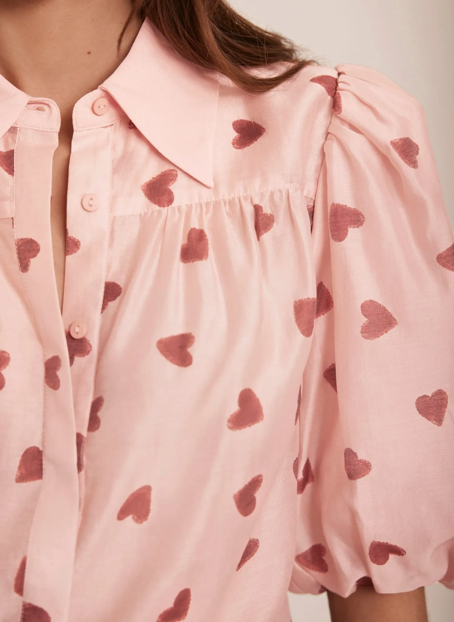 Pink Heart Print Shirt sold by Mint Velvet product image thumbnail 4
