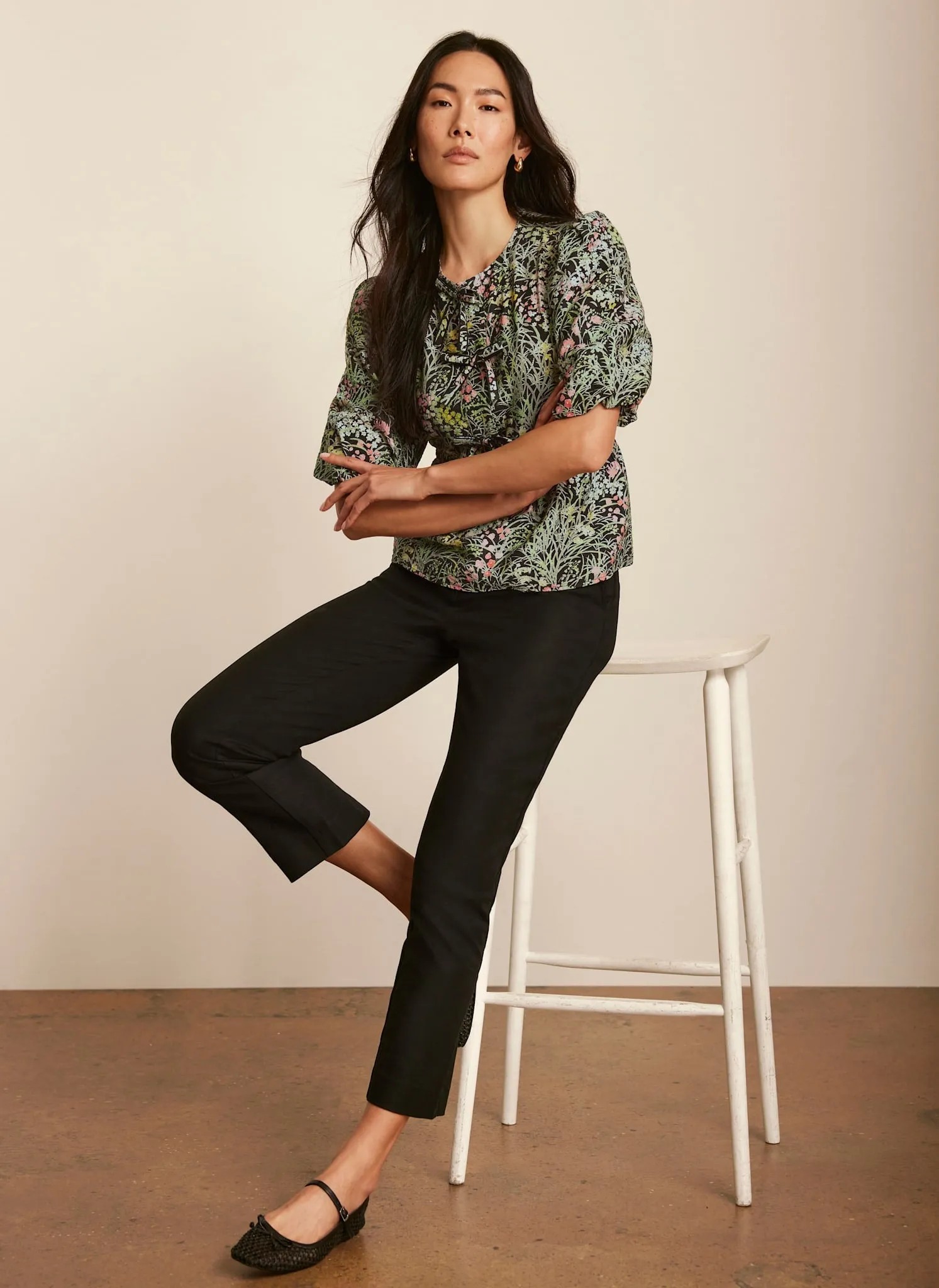 Green Floral Print Tie Top sold by Mint Velvet product image thumbnail 5