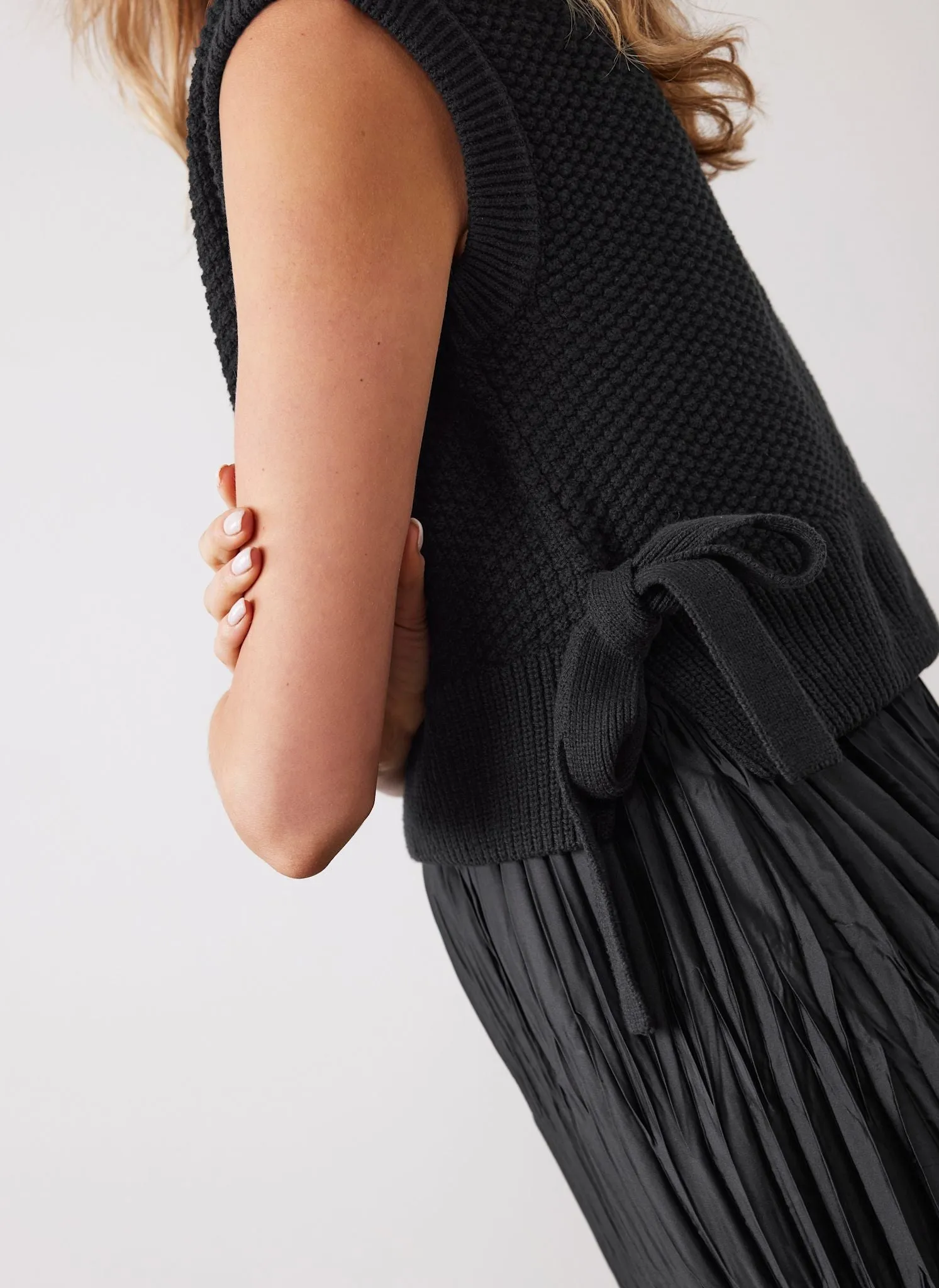 Black Knit Layered Midi Dress sold by Mint Velvet product image thumbnail 5