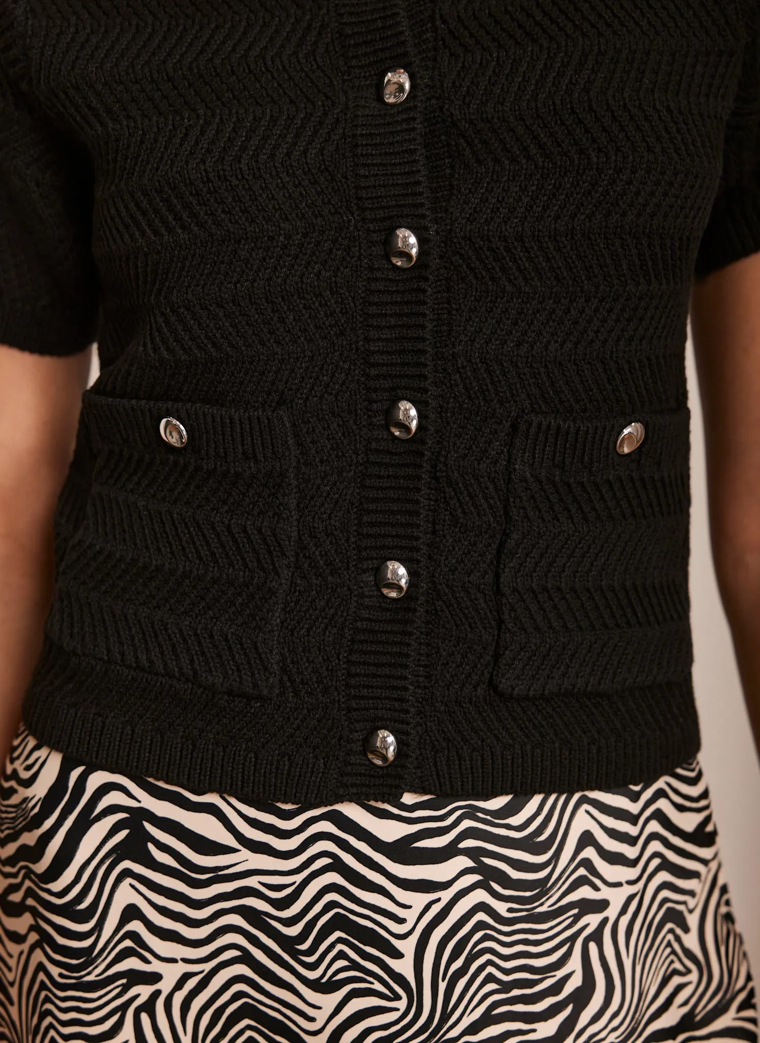 Black Cotton Blend Cardigan sold by Mint Velvet product image thumbnail 3