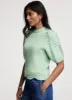 Green Stitch Sleeve Knit Top sold by Mint Velvet