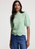Green Stitch Sleeve Knit Top sold by Mint Velvet