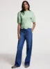 Green Stitch Sleeve Knit Top sold by Mint Velvet