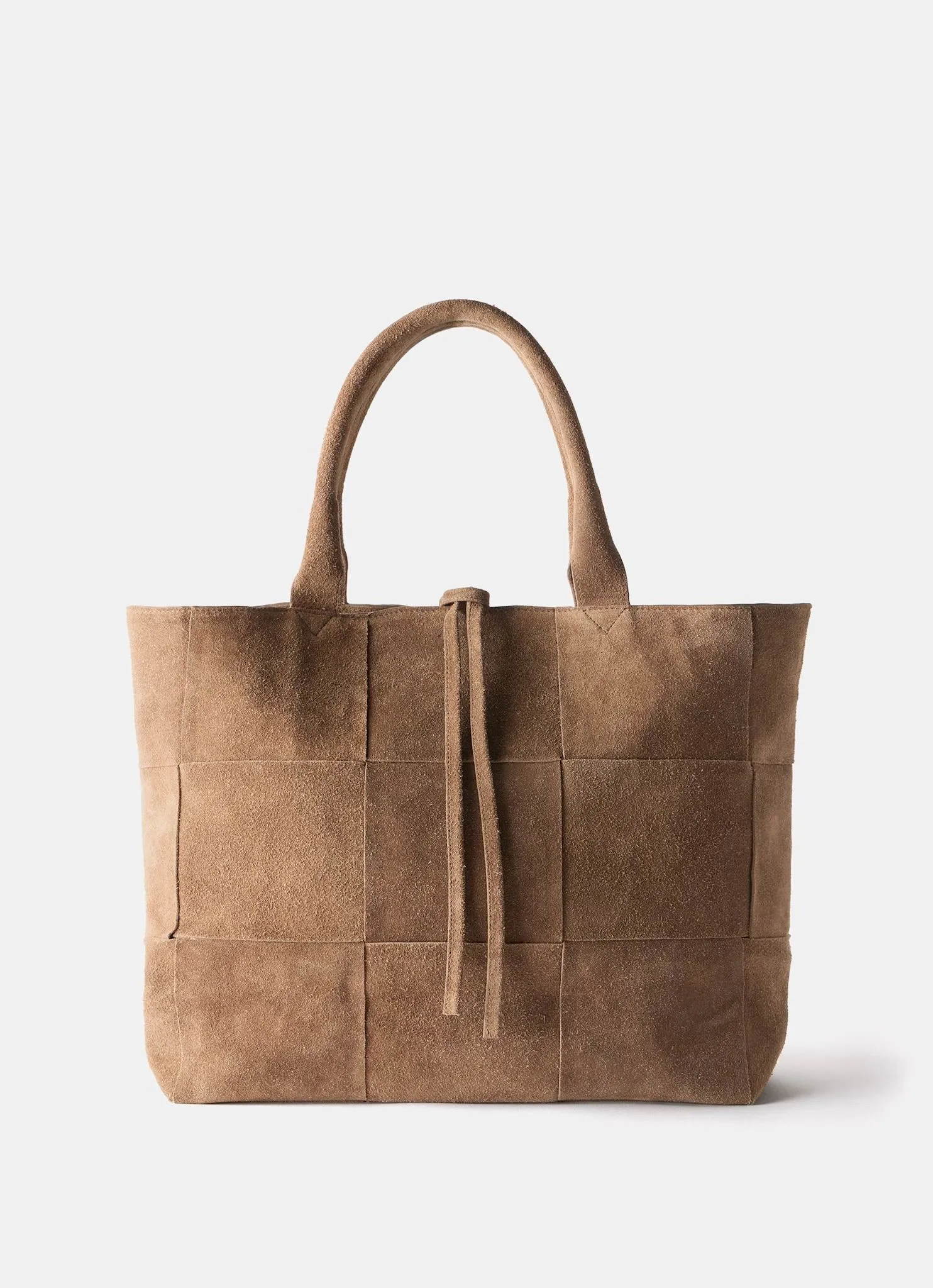 Mia Tan Suede Woven Tote Bag sold by Mint Velvet