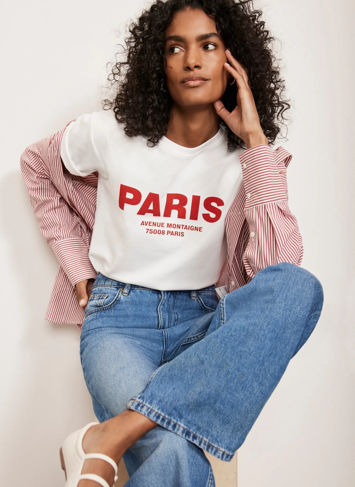 Red Striped Easy Shirt sold by Mint Velvet product image thumbnail 5