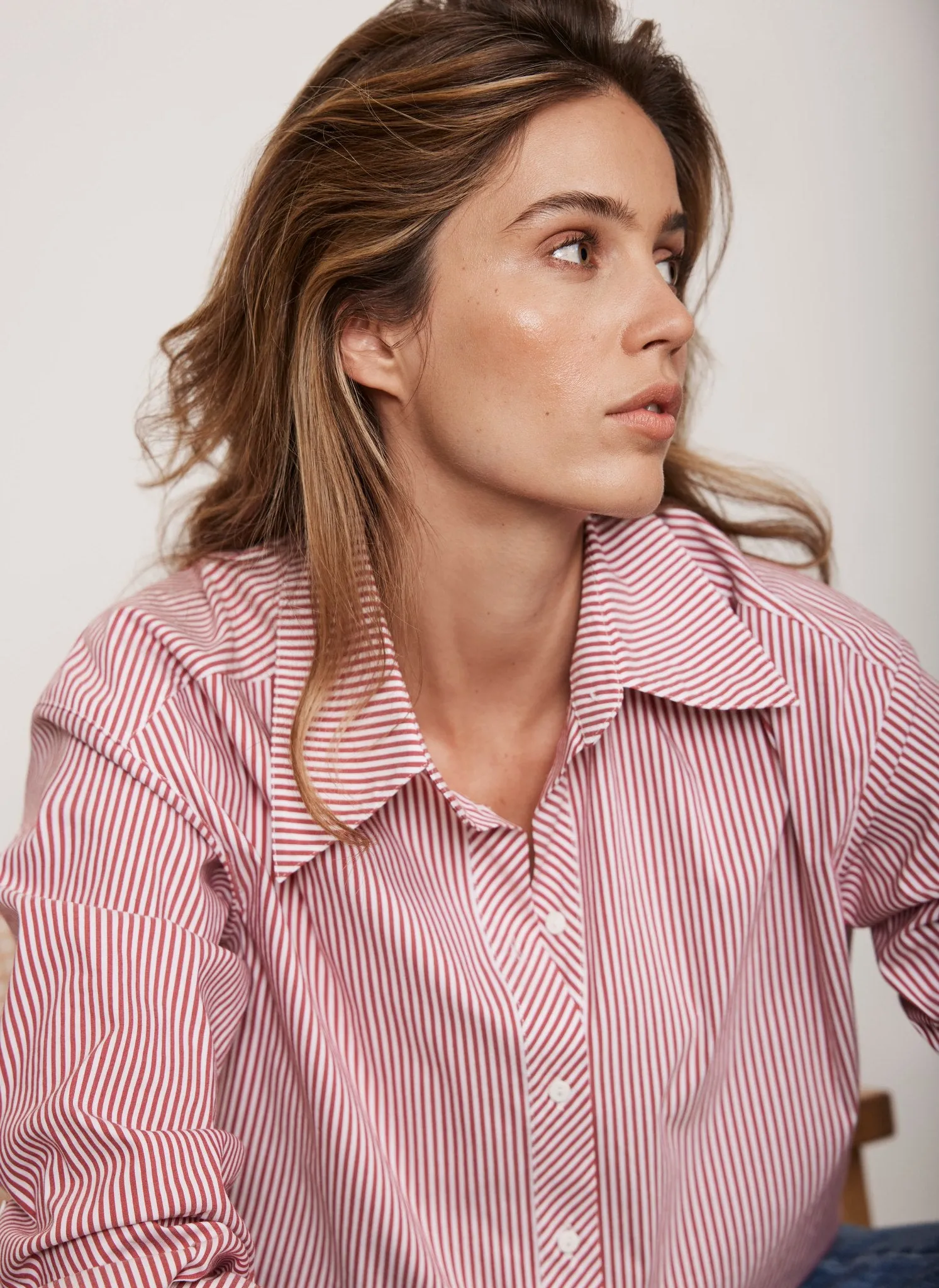 Red Striped Easy Shirt sold by Mint Velvet product image thumbnail 2