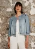 Indigo Puff Sleeve Denim Jacket sold by Mint Velvet