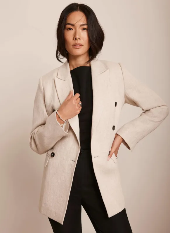 Neutral Double Breasted Blazer sold by Mint Velvet