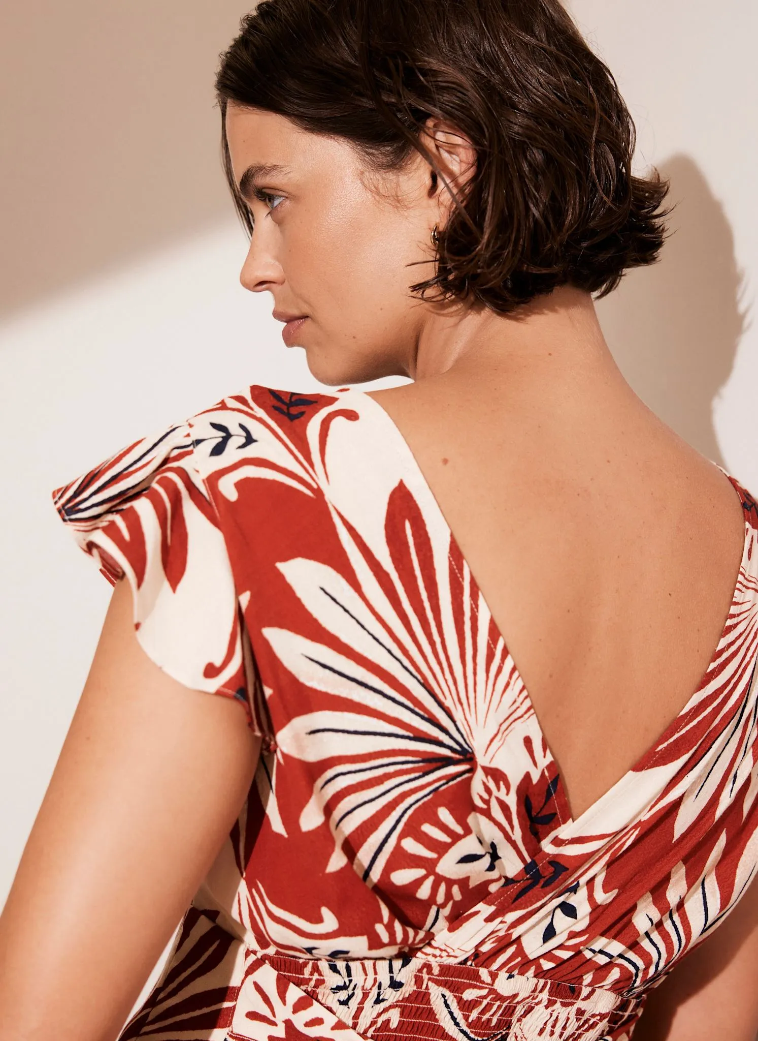 Orange Print Wrap Top sold by Mint Velvet product image thumbnail 4