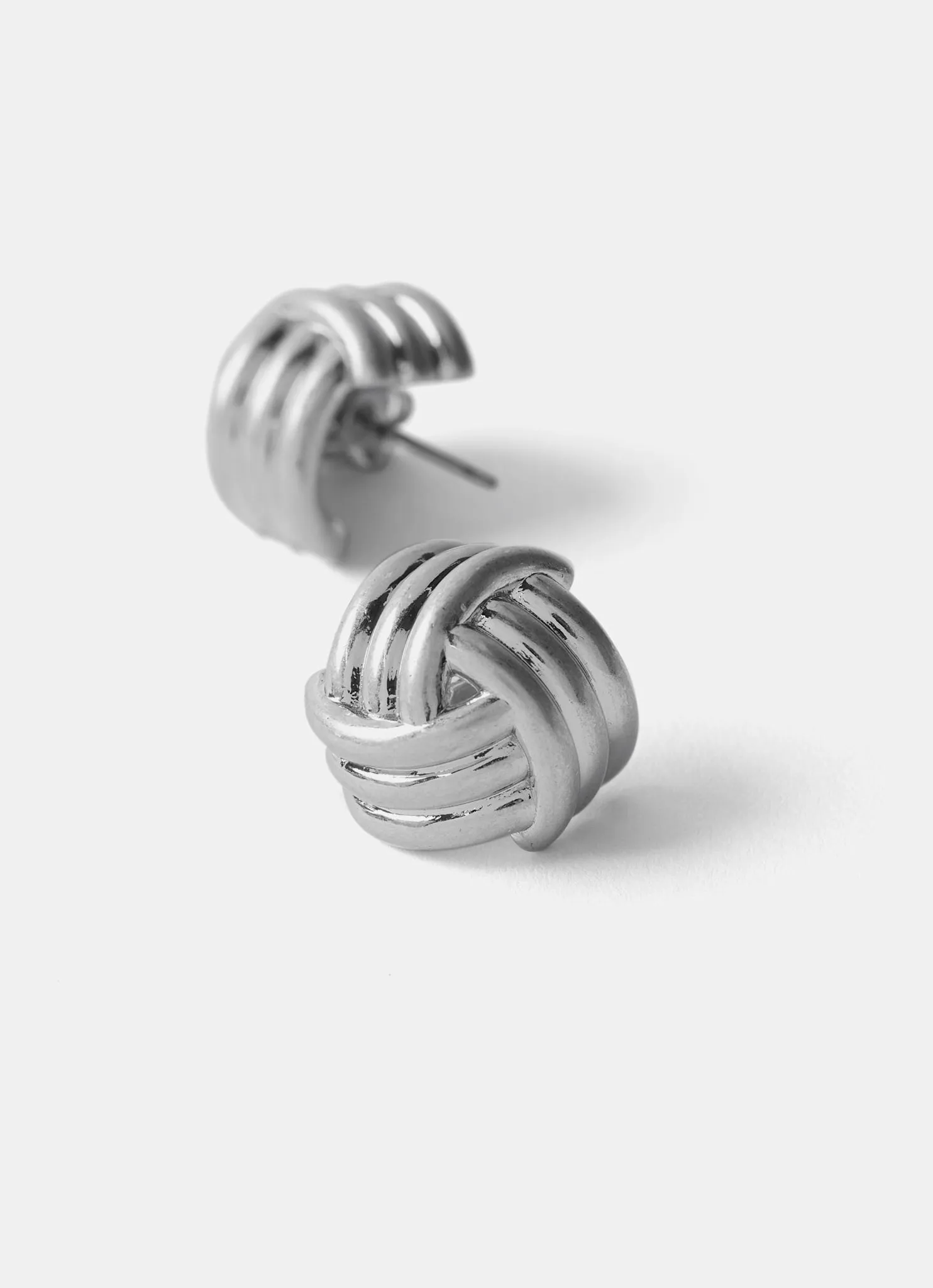 Silver Tone Knot Stud Earrings sold by Mint Velvet product image thumbnail 4