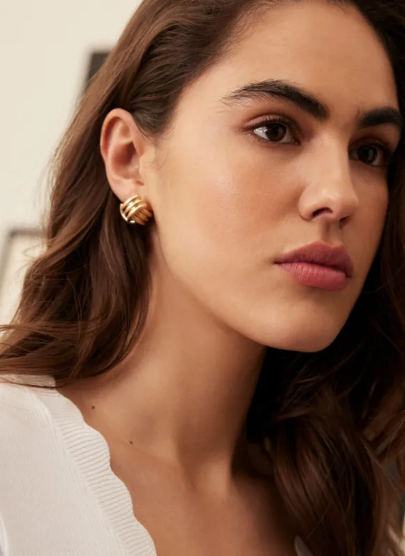 Gold Tone Knot Stud Earrings sold by Mint Velvet