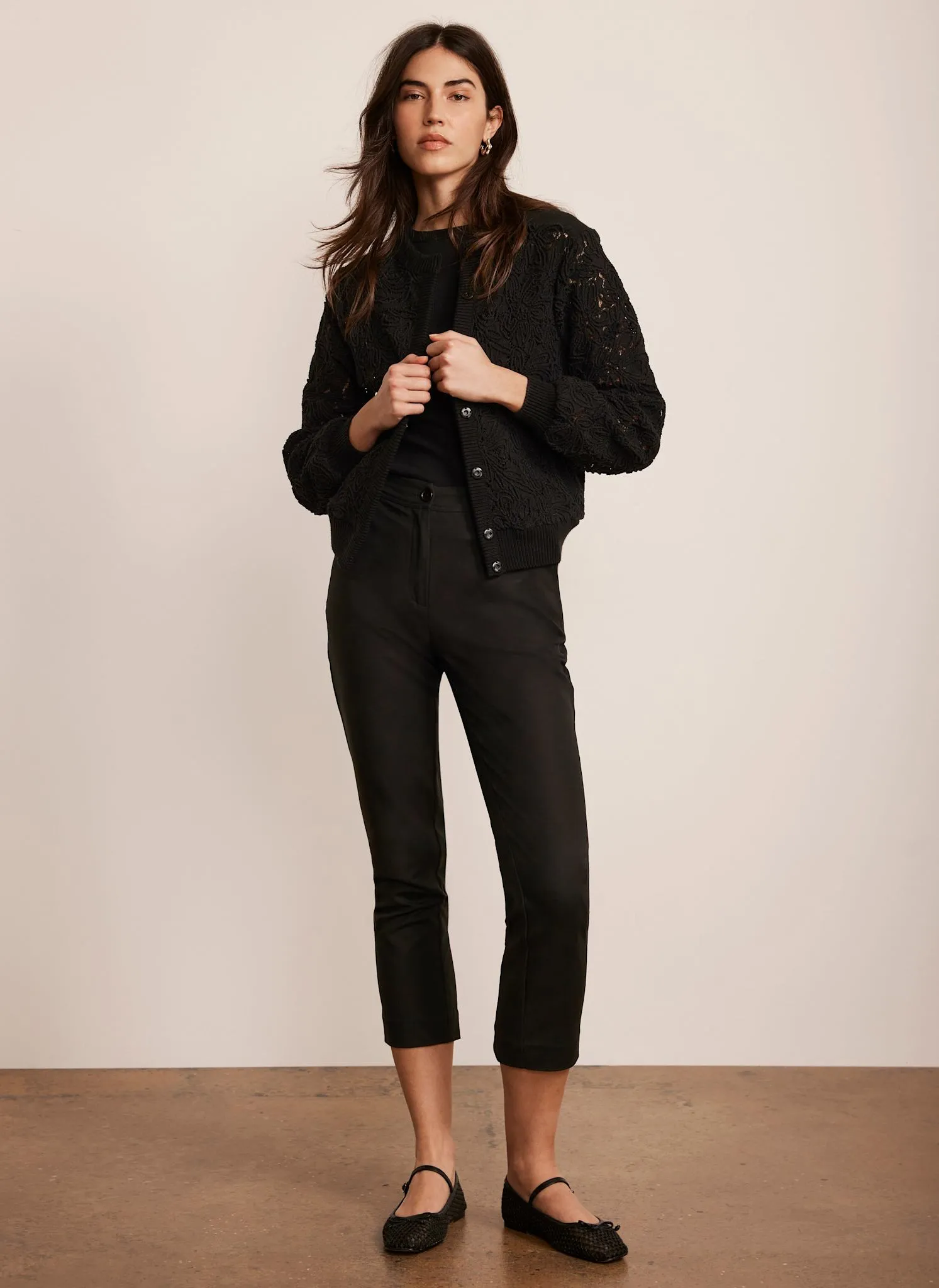 Black Lace Mix Bomber Jacket sold by Mint Velvet product image thumbnail 4