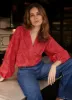 Red Broderie Detail Blouse sold by Mint Velvet