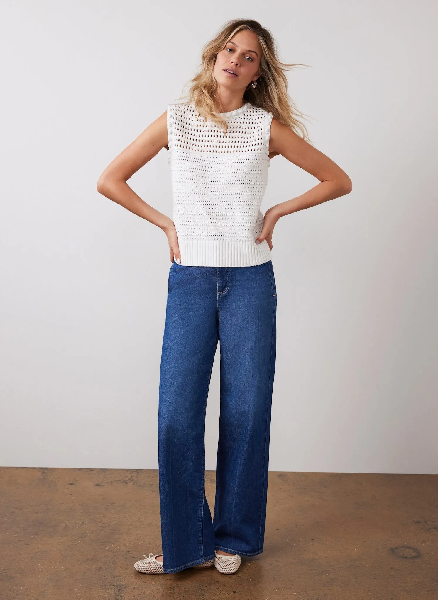 Cream Cotton Knit Top sold by Mint Velvet product image thumbnail 5