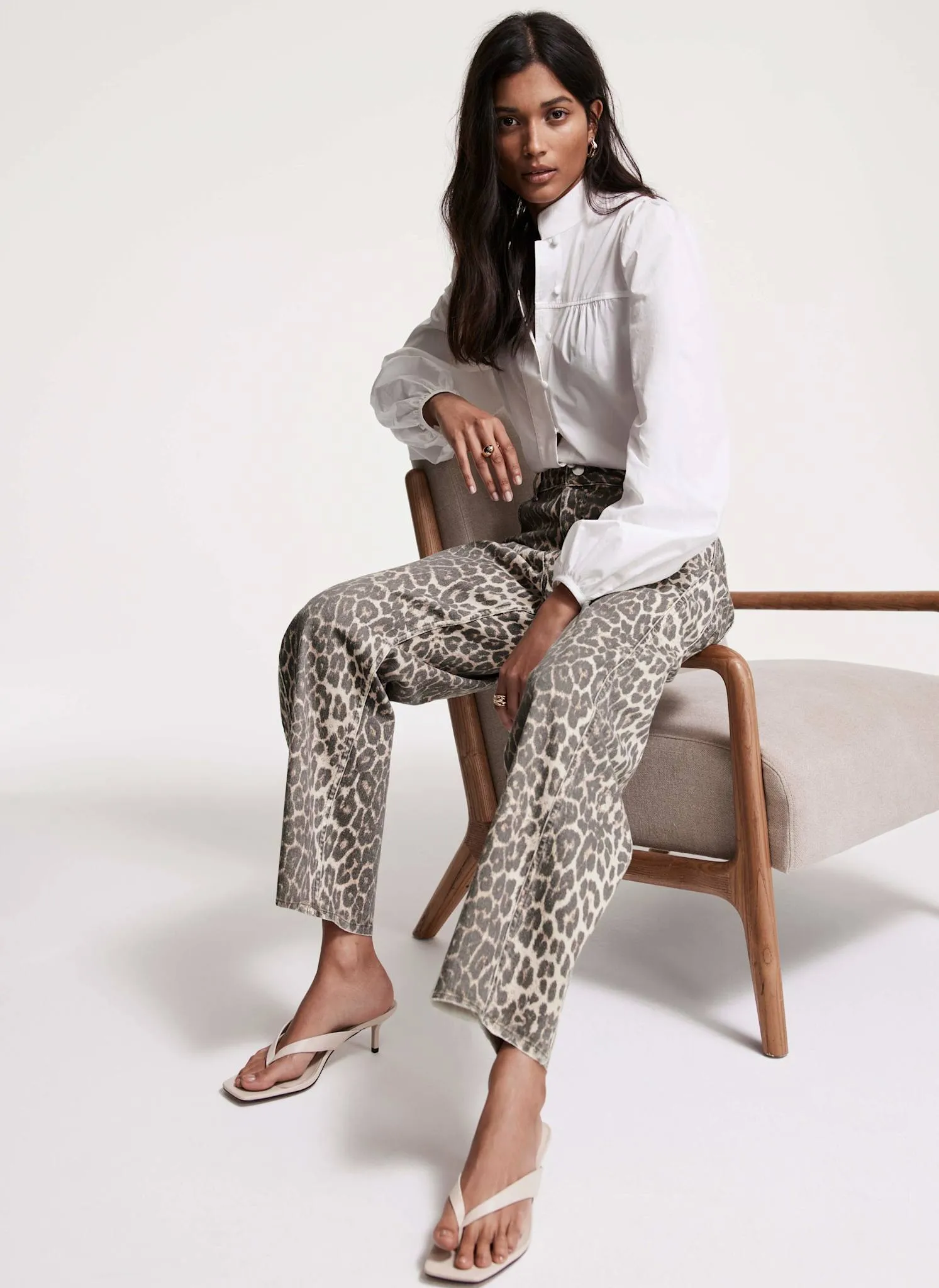 Leopard Print Barrel Leg Jeans sold by Mint Velvet product image thumbnail 5