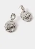 Silver Tone Textured Earrings sold by Mint Velvet