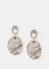 Silver Tone Textured Earrings sold by Mint Velvet