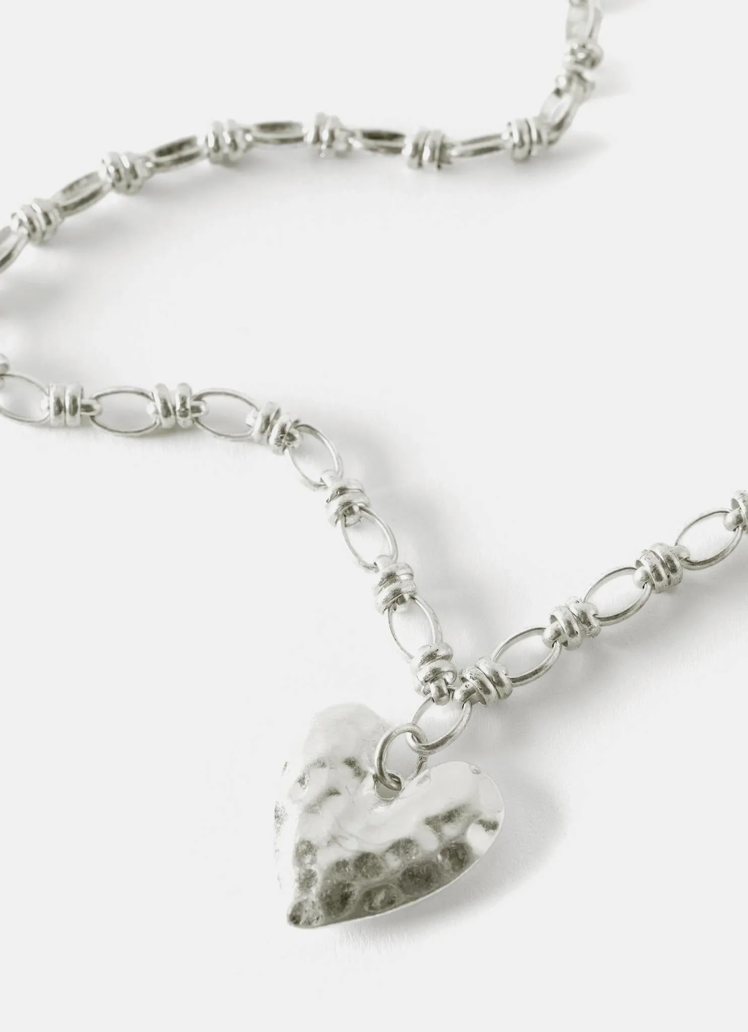 Silver Tone Heart Chain Necklace sold by Mint Velvet product image thumbnail 2