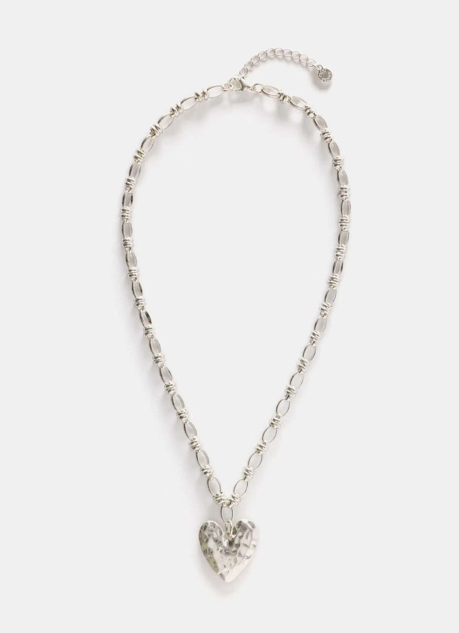 Silver Tone Heart Chain Necklace sold by Mint Velvet