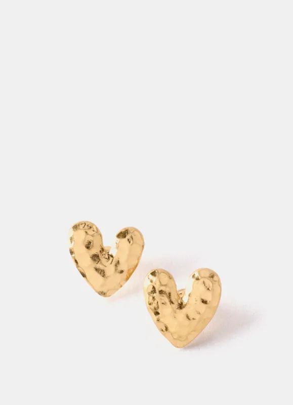 Gold Tone Heart Stud Earrings sold by Mint Velvet