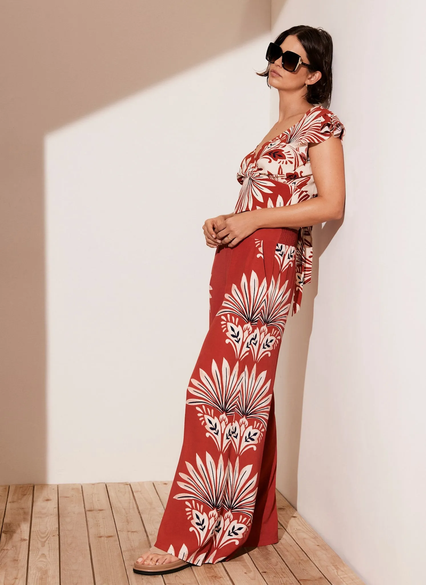 Orange Print Wide Trousers sold by Mint Velvet product image thumbnail 2