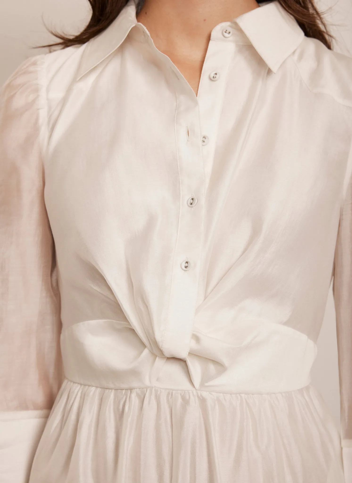 White Twist Detail Midi Dress sold by Mint Velvet product image thumbnail 4