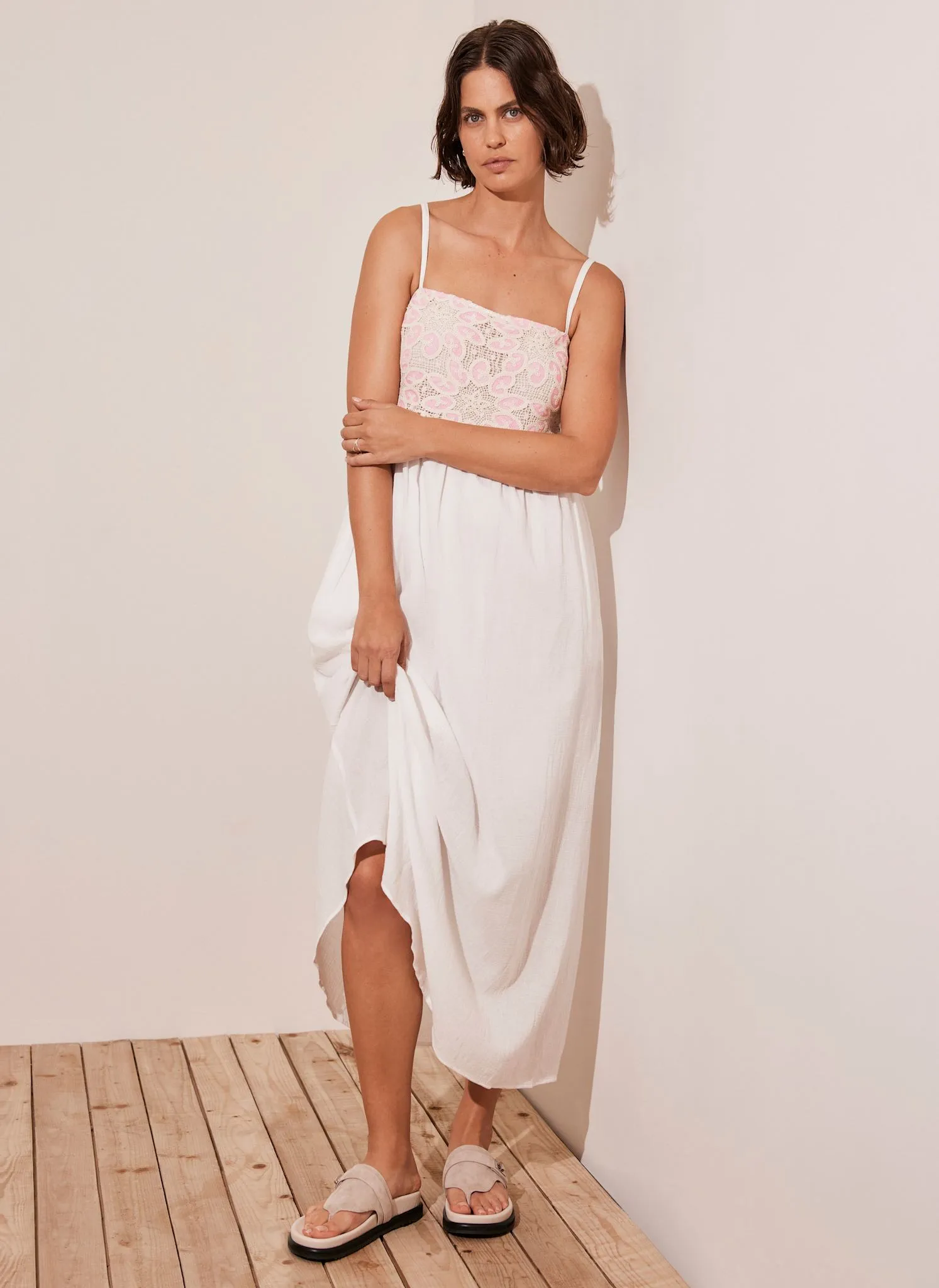 Cream Crochet Trim Maxi Dress sold by Mint Velvet product image thumbnail 5