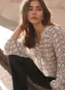 Cream Geometric Print Blouse sold by Mint Velvet