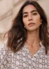 Cream Geometric Print Blouse sold by Mint Velvet
