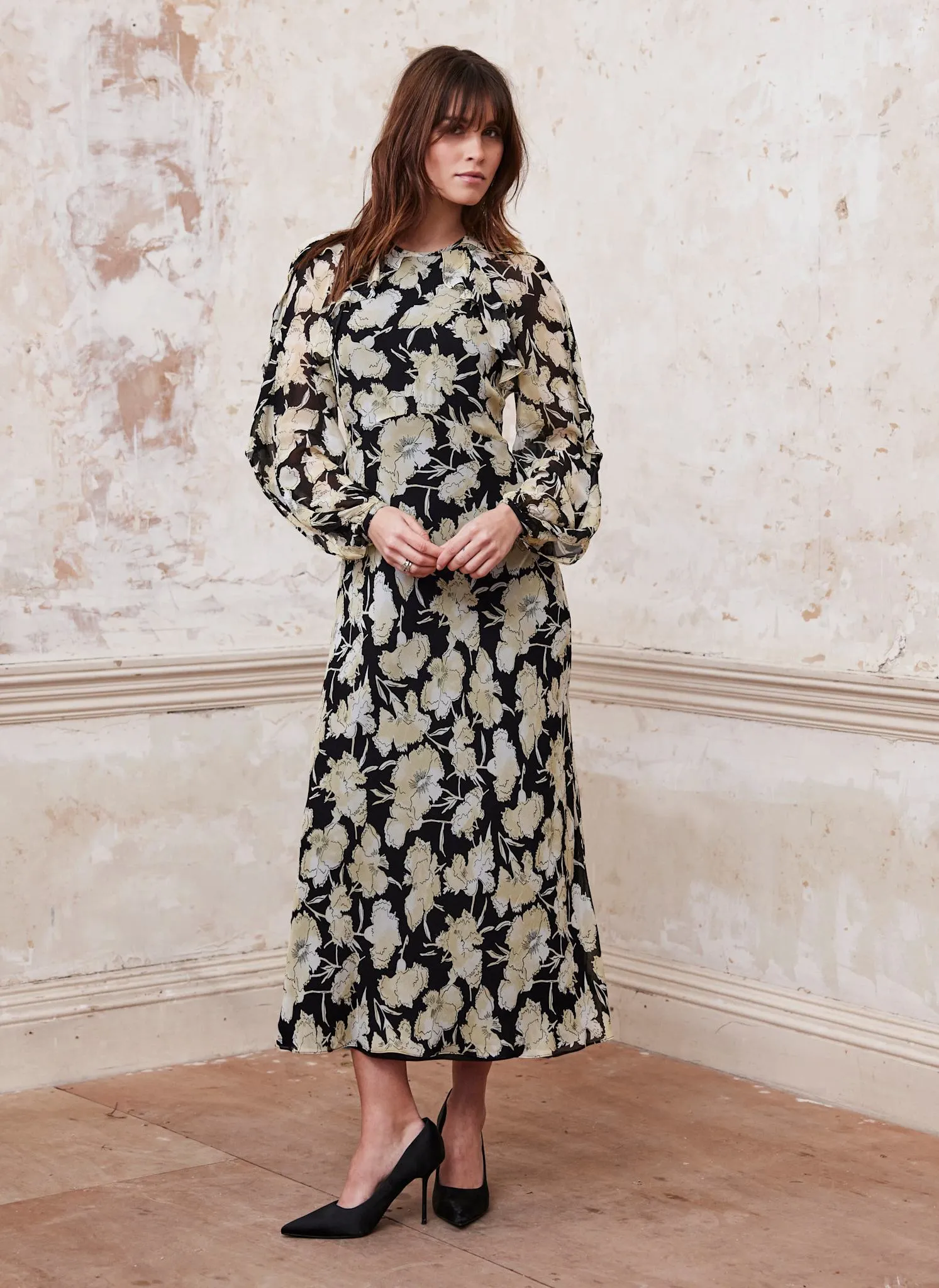 Black Floral Print Maxi Dress sold by Mint Velvet product image thumbnail 5