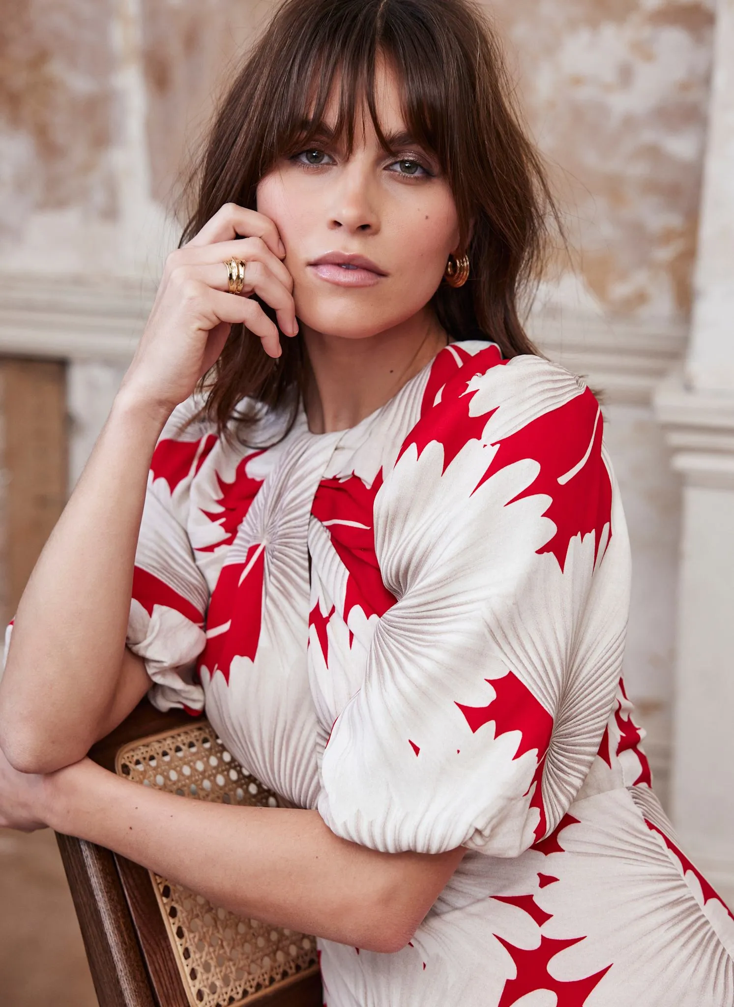 Red Floral Print Midi Dress sold by Mint Velvet product image thumbnail 5